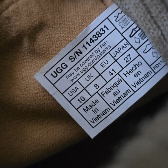 UGG ASHTON HIKER LACE UP MUSTARD SEED Lug Sole SUEDE WOMEN'S BOOTS SIZE 10 - Picture 12 of 12